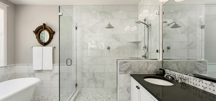 bathroom shower door installation in La Ca