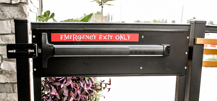 emergency push bar installation in La Ca